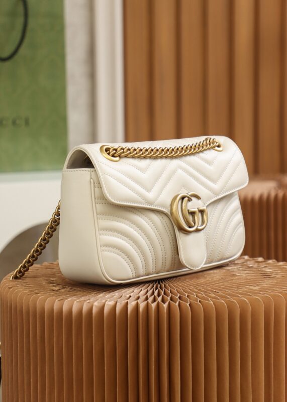Replica Gucci GG Marmont Medium White - high-accuracy replica luxury purse
