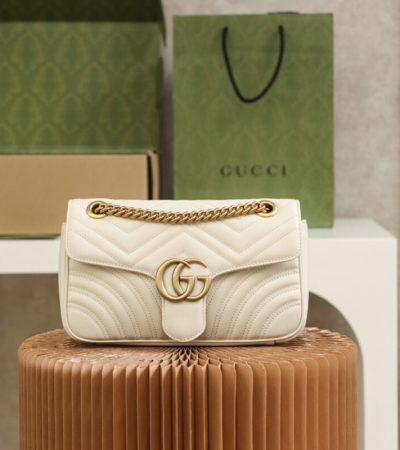Replica Gucci GG Marmont Medium White - realistic designer-inspired fake bag