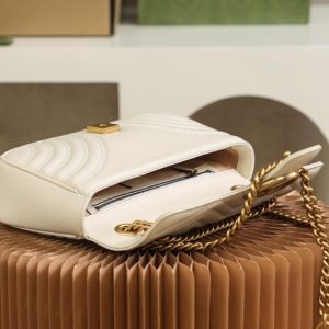 Replica Gucci GG Marmont Medium White - premium-grade designer purse dupe