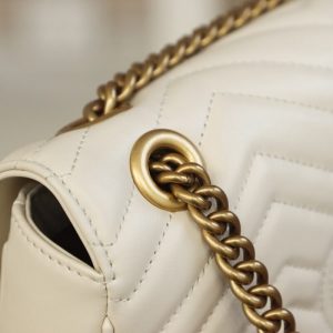 Replica Gucci GG Marmont Medium White - realistic designer-inspired fake bag