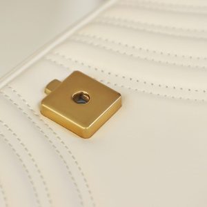 Replica Gucci GG Marmont Medium White - authentic-look luxury purse replica
