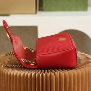 Replica Gucci GG Marmont 1955 Medium Red - best quality luxury bag dupe