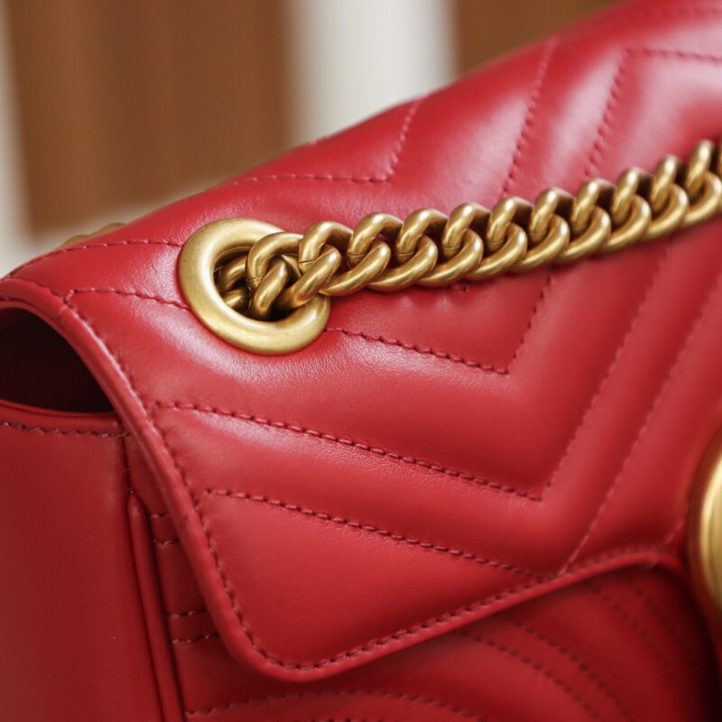 Replica Gucci GG Marmont 1955 Medium Red - elite superclone designer purse