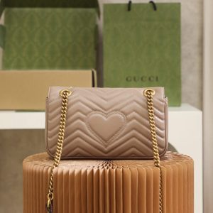 Replica Gucci GG Marmont Medium Nude - top-rated replica designer bag