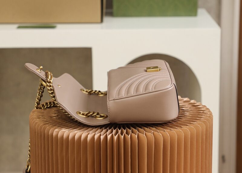 Replica Gucci GG Marmont Medium Nude - top-rated replica designer bag