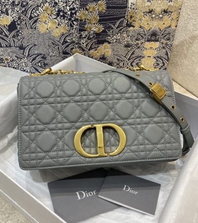 Replica Dior Caro Bag Grey - near-authentic luxury replica handbag