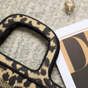Replica Dior Tote Book Mini Leopard - high-quality designer bag clone