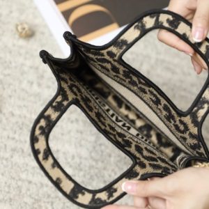 Replica Dior Tote Book Mini Leopard - ultra-realistic fake designer tote