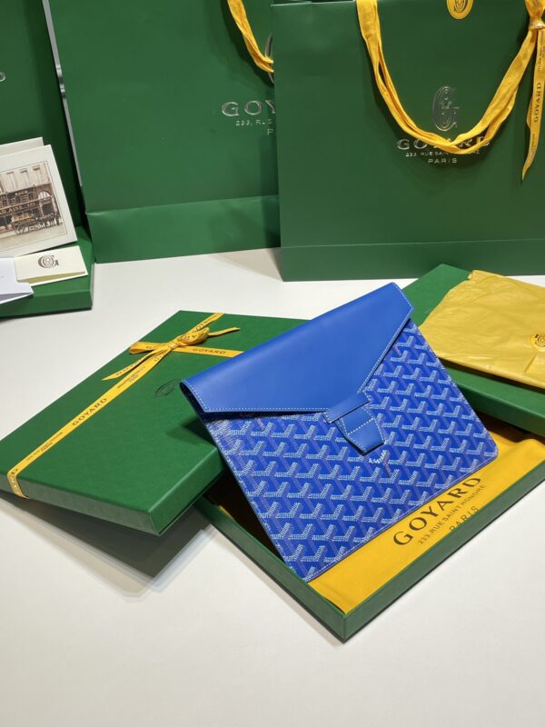 Replica Goyard Camond Pouch Blue - top-rated replica designer bag