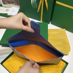 Replica Goyard Camond Pouch Blue - authentic-look luxury purse replica