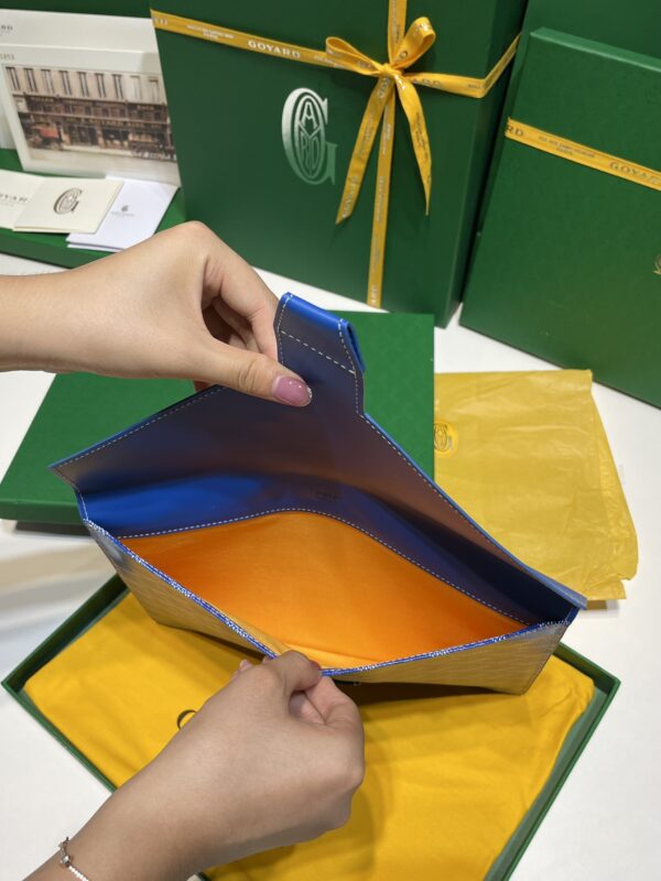 Replica Goyard Camond Pouch Blue - authentic-look luxury purse replica