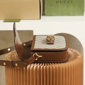 Replica Gucci Horsebit 1955 Classic Brown - realistic designer-inspired fake bag