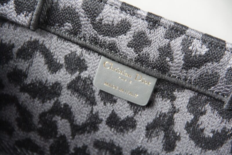 Replica Dior Tote Book Leopard Grey - high-quality designer bag clone