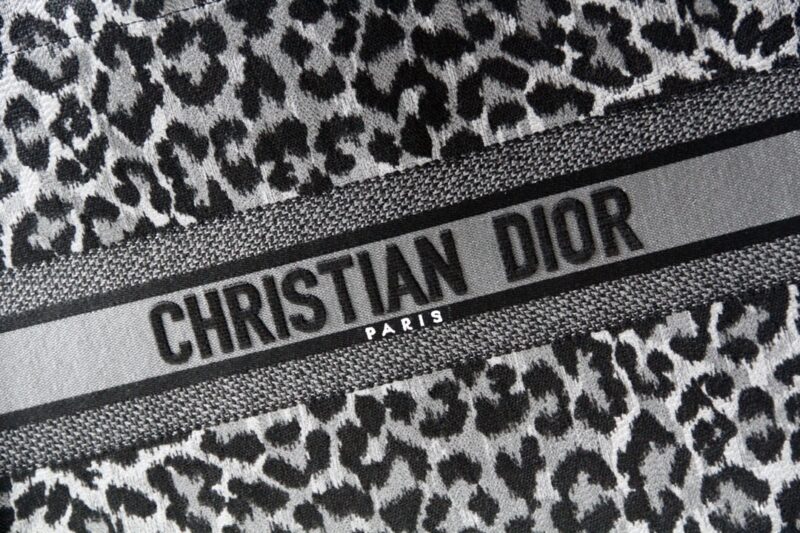 Replica Dior Tote Book Leopard Grey - top-tier luxury replica shoulder bag