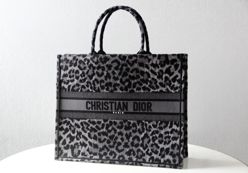 Replica Dior Tote Book Leopard Grey - premium-grade designer purse dupe