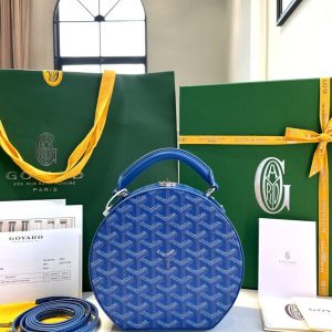 Goyard Alto Hatbox Trunk Dupe — Vintage-Inspired Goyardine Trunk