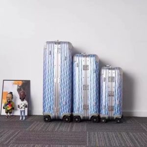 Replica Rimowa & Dior Suitcase Light Blue - high-end fake designer purse