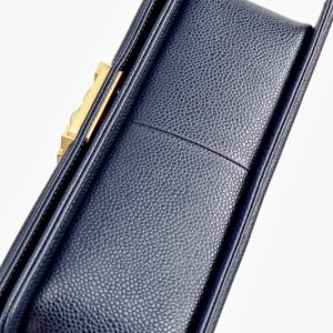 Replica CHANEL Le Boy Dark Blue - premium 1:1 fake handbag model