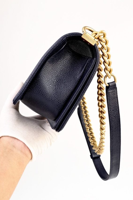 Replica CHANEL Le Boy Dark Blue - elite superclone designer purse