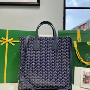 Goyard Voltaire Tote Knockoff — Structured Zip-Top Goyardine Tote