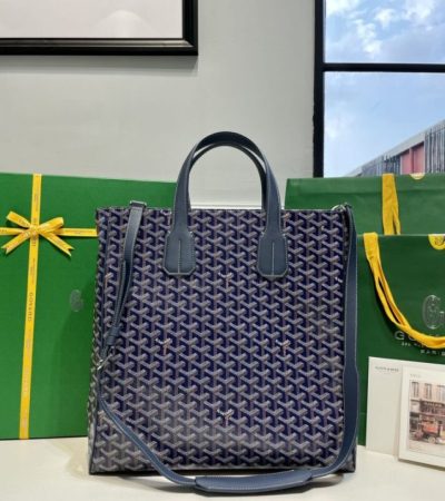 Goyard Voltaire Tote Knockoff — Structured Zip-Top Goyardine Tote