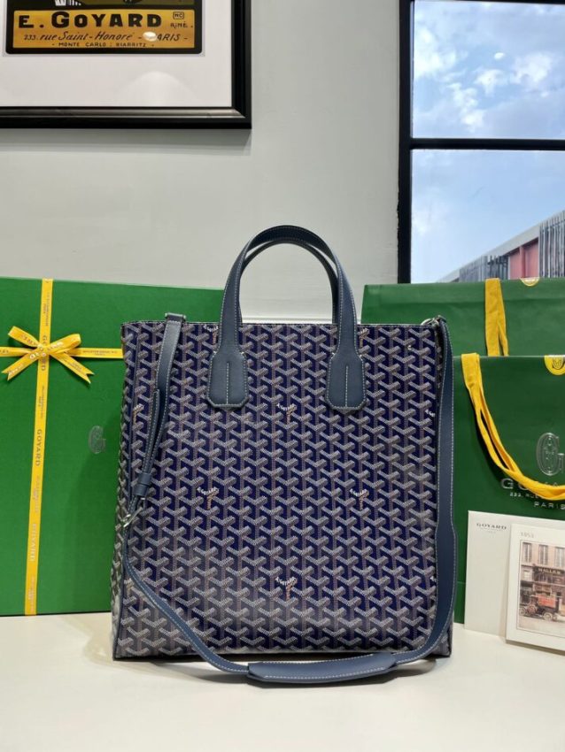 Goyard Voltaire Tote Knockoff — Structured Zip-Top Goyardine Tote