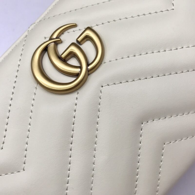 Replica Gucci Marmont Matelasse Wallet On Chain White - best-selling designer handbag dupe