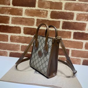 Replica Gucci Ophidia Mini Tote Bag Beige - high-end fake designer purse