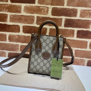 Replica Gucci Ophidia Mini Tote Bag Beige - ultra-realistic fake designer tote
