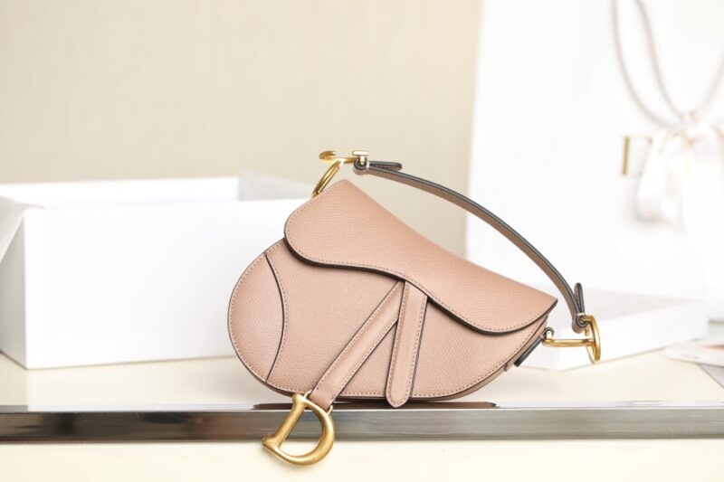 Replica Dior Saddle Bag Small Nude - 1:1 designer replica handbag