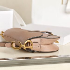Replica Dior Saddle Bag Small Nude - high-end fake designer purse