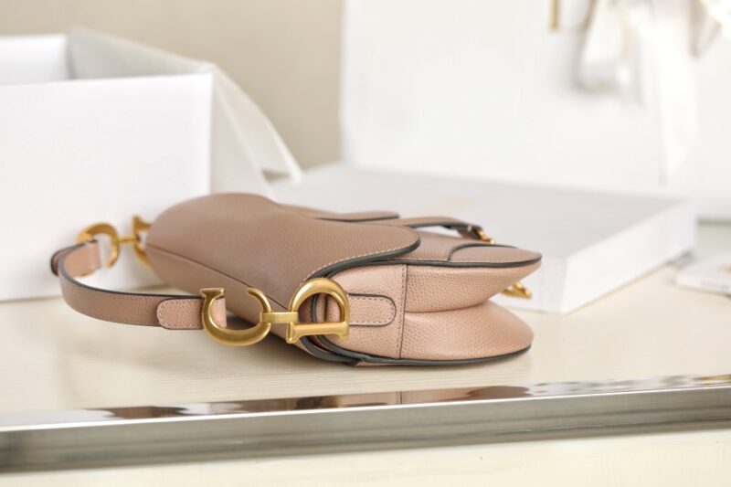 Replica Dior Saddle Bag Small Nude - high-end fake designer purse
