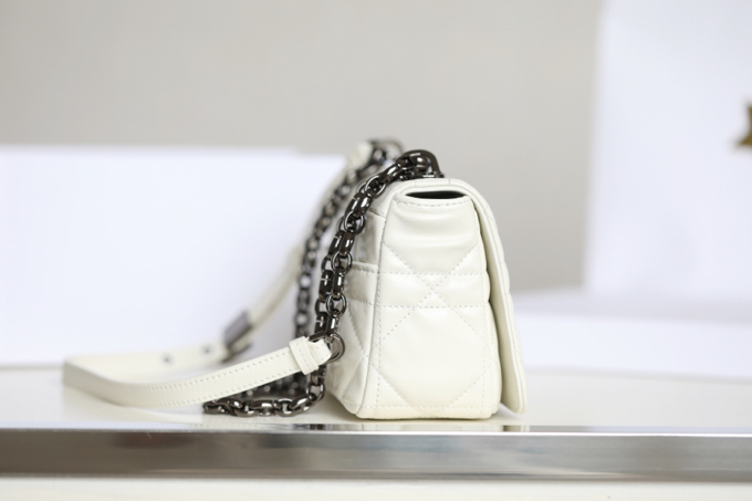 Replica Dior Caro Bag White Gunmetal - top-rated replica designer bag