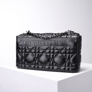 Replica Dior Caro Bag Diamond Black - ultra-realistic fake designer tote