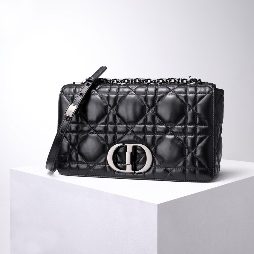 Replica Dior Caro Bag Diamond Black - realistic designer-inspired fake bag