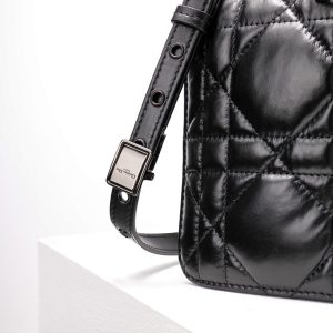 Replica Dior Caro Bag Diamond Black - ultra-realistic fake designer tote