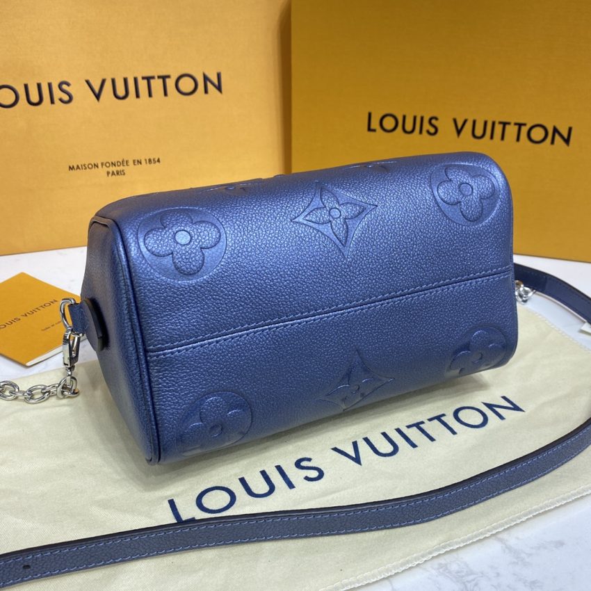 Replica Louis Vuitton Speedy Bandouliere 20 Dark Blue - near-authentic luxury replica handbag