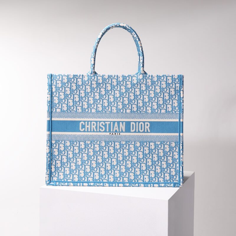 Replica Dior Tote Book CD Light Blue - top-rated replica designer bag