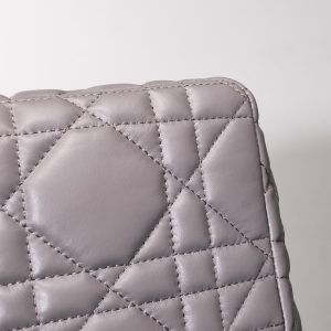 Replica Dior Caro Bag Diamond Grey - top-tier luxury replica shoulder bag