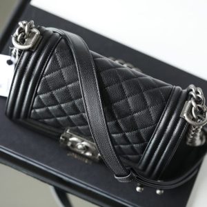 Replica CHANEL Le Boy Black Small - premium 1:1 fake handbag model