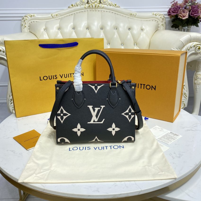 Replica LV OnTheGo PM Black - high-end fake designer purse