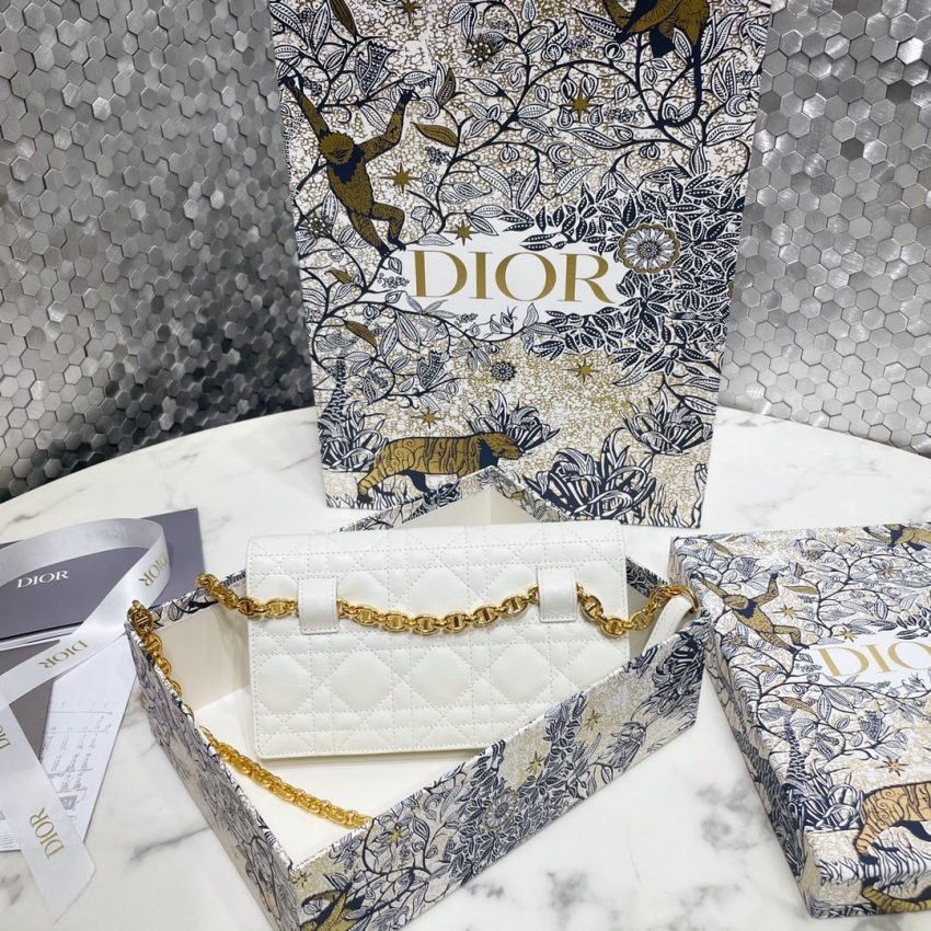 Replica Dior Miss Caro Pouch White - top-tier luxury replica shoulder bag