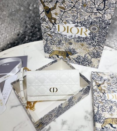 Replica Dior Miss Caro Pouch White - elite superclone designer purse