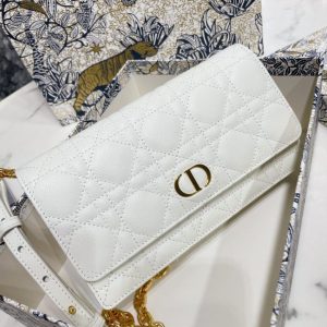 Replica Dior Miss Caro Pouch White - top-tier luxury replica shoulder bag