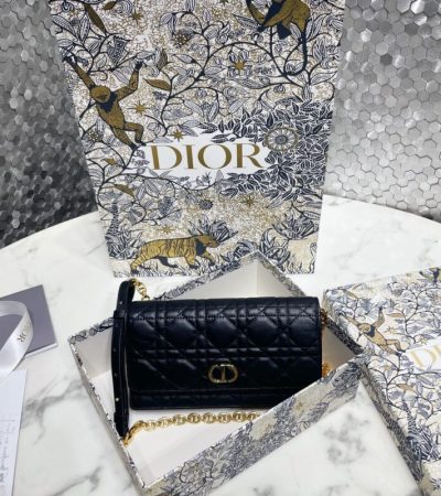 Replica Dior Miss Caro Pouch Black - 1:1 designer replica handbag