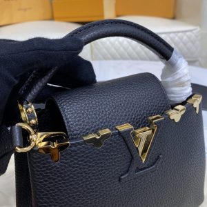 Replica Loius Vuitton Capucines Small Black - top-rated replica designer bag