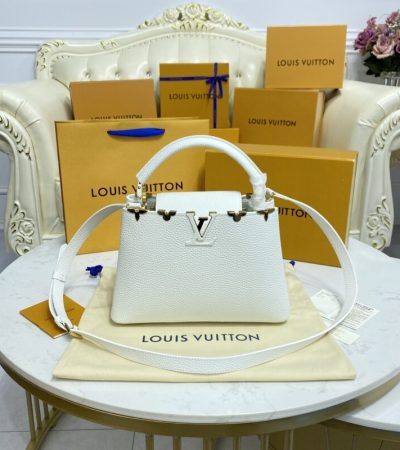 Replica Loius Vuitton Capucines White - ultra-realistic fake designer tote