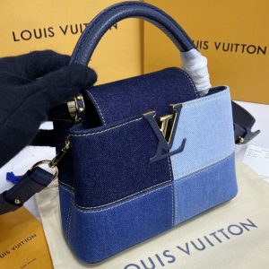 Replica Loius Vuitton Capucines Denim - premium-grade designer purse dupe