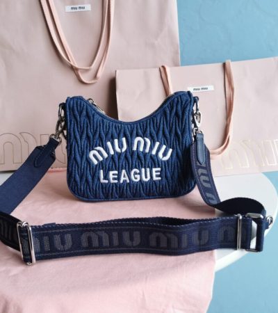 Replica Miu Miu Matelassé Denim Blue - best quality luxury bag dupe