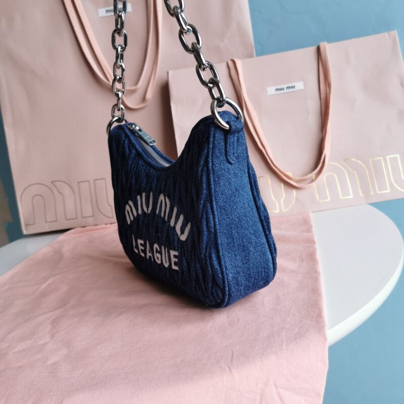 Replica Miu Miu Matelassé Denim Blue - best quality luxury bag dupe